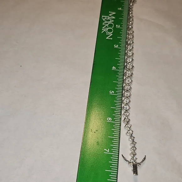 Elegant 925 Silver RJ Bracelet with CZ Stones - Picture 8 of 8